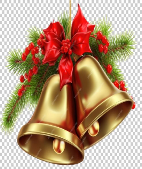 Premium PSD | Christmas bells isolated on transparent background